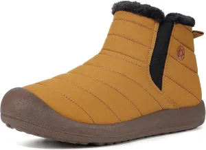 Eagsouni Womens Mens Snow Boots Winter Shoes Slip On Ankle Booties Anti-Slip Water Resistant Fully Fur Lined Outdoor Sneakers