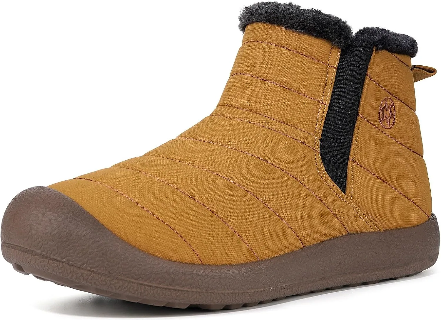 Eagsouni Womens Mens Snow Boots Winter Shoes Slip On Ankle Booties Anti-Slip Water Resistant Fully Fur Lined Outdoor Sneakers