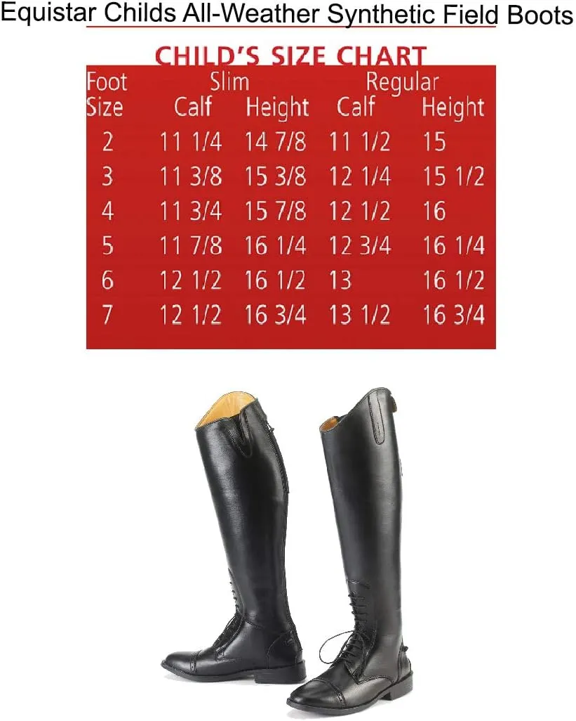 Equistar Childs All-Weather Synthetic Field Riding Boots