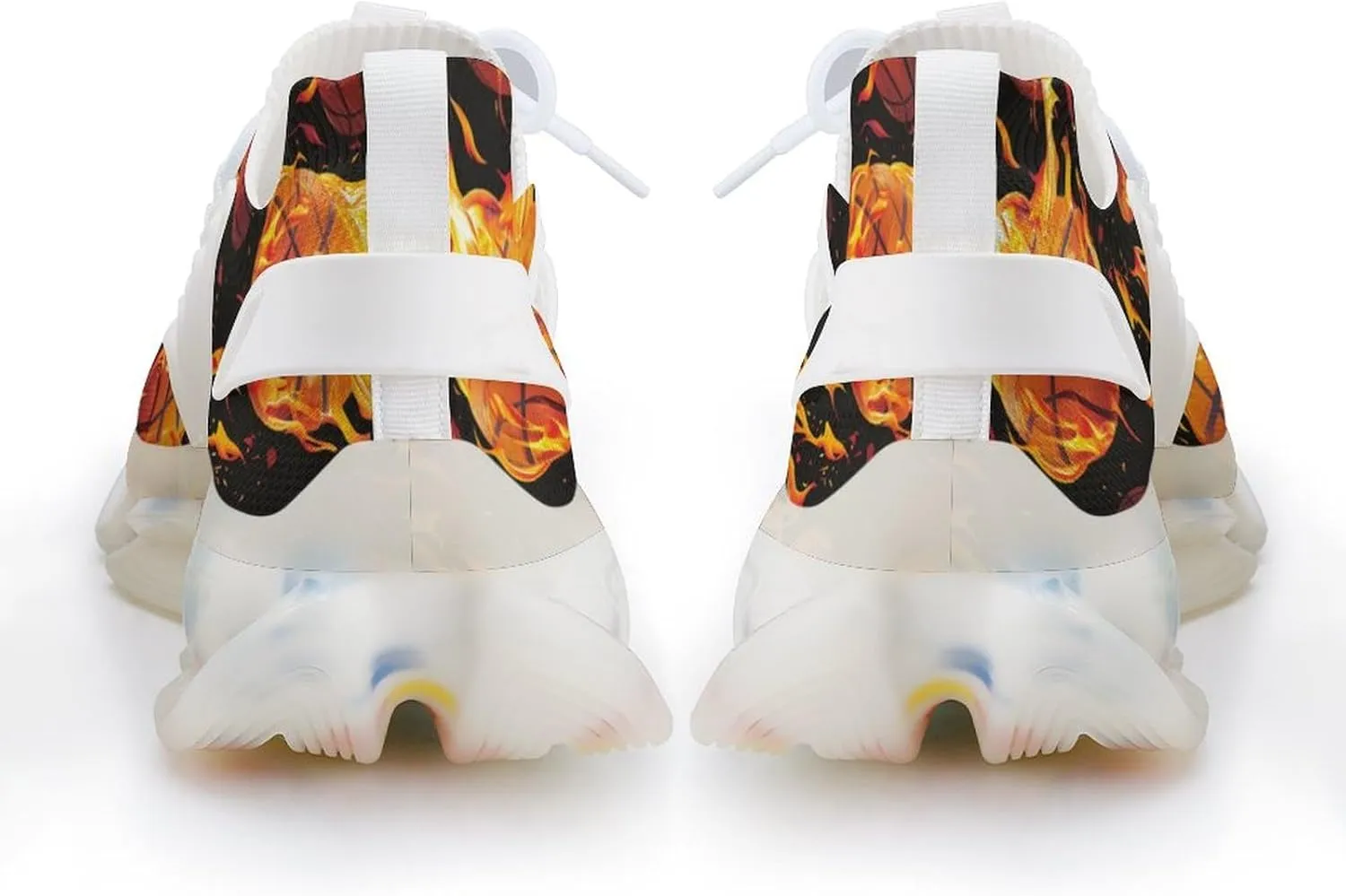Flame Basketball Men's Running Shoes Lightweight Walking Shoe Breathable Sneaker