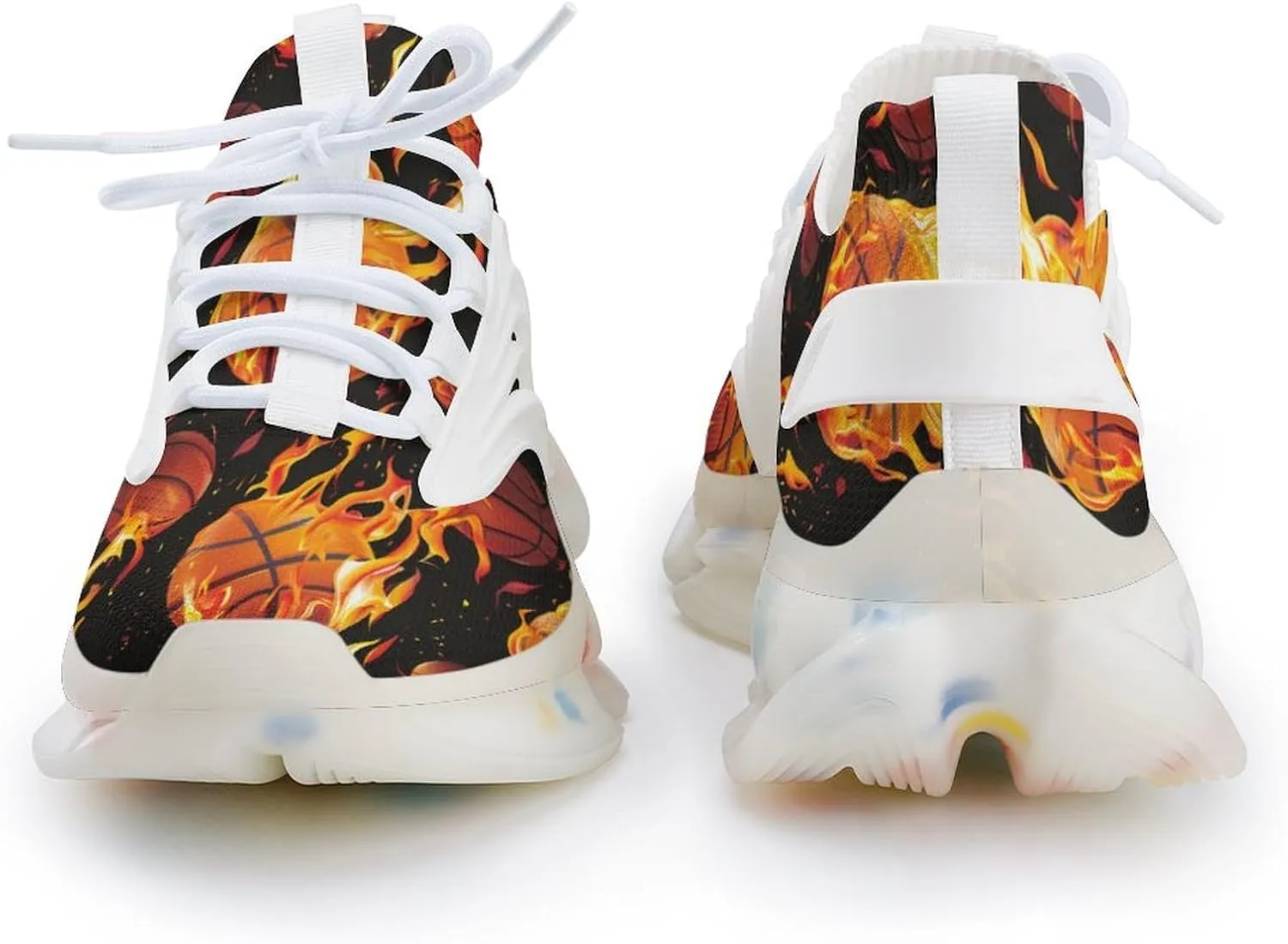 Flame Basketball Men's Running Shoes Lightweight Walking Shoe Breathable Sneaker