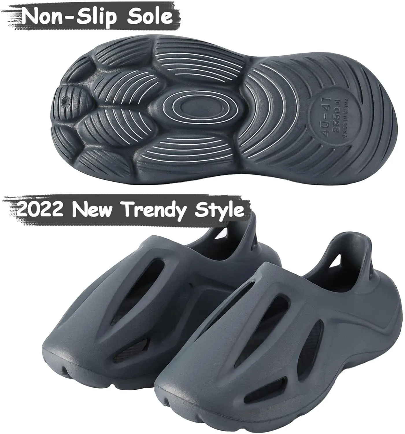 Foam Runner Shoes, Unisex Foam Runner Sneakers Pillow Cloud Shoes Non-Slip Lightweight Breathable Soft Fashion Sandals