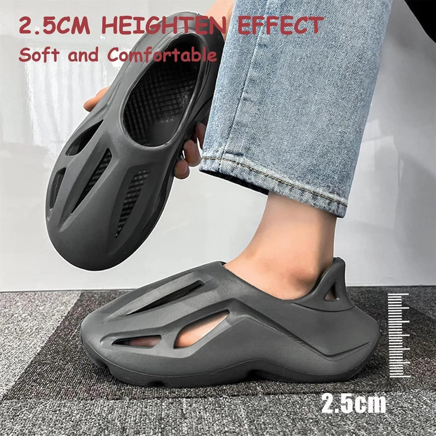 Foam Runner Shoes, Unisex Foam Runner Sneakers Pillow Cloud Shoes Non-Slip Lightweight Breathable Soft Fashion Sandals