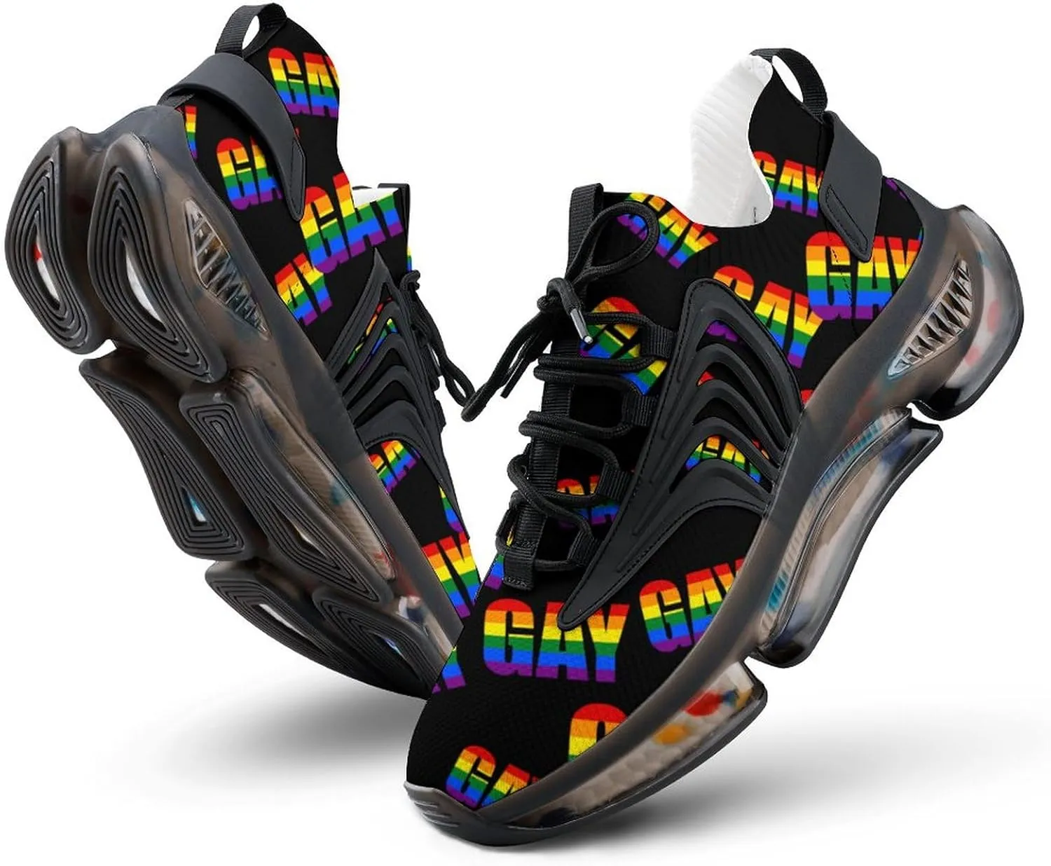 Gay Pride Rainbow LGBTQ Men's Running Shoes Lightweight Walking Shoe Breathable Sneaker