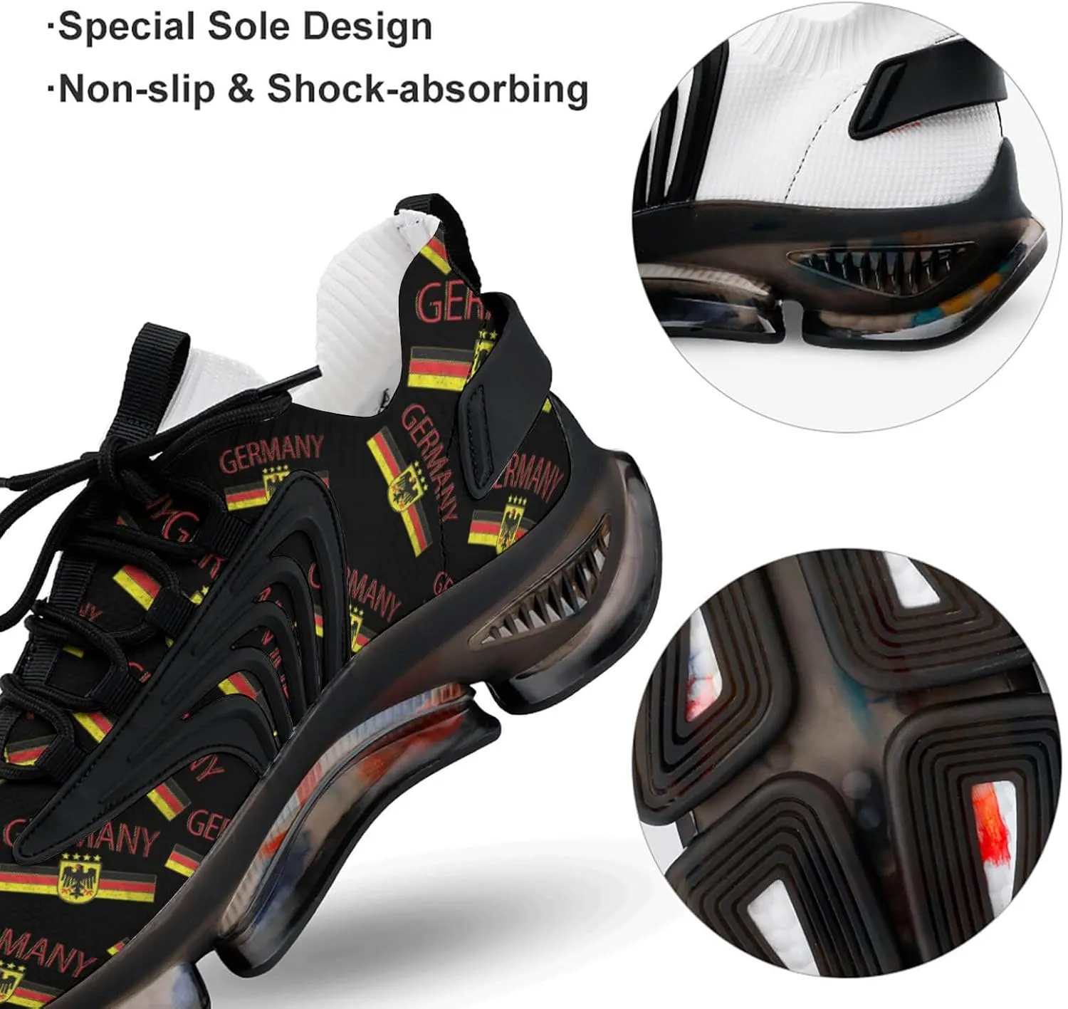 German Eagle Men's Running Shoes Lightweight Walking Shoe Breathable Sneaker