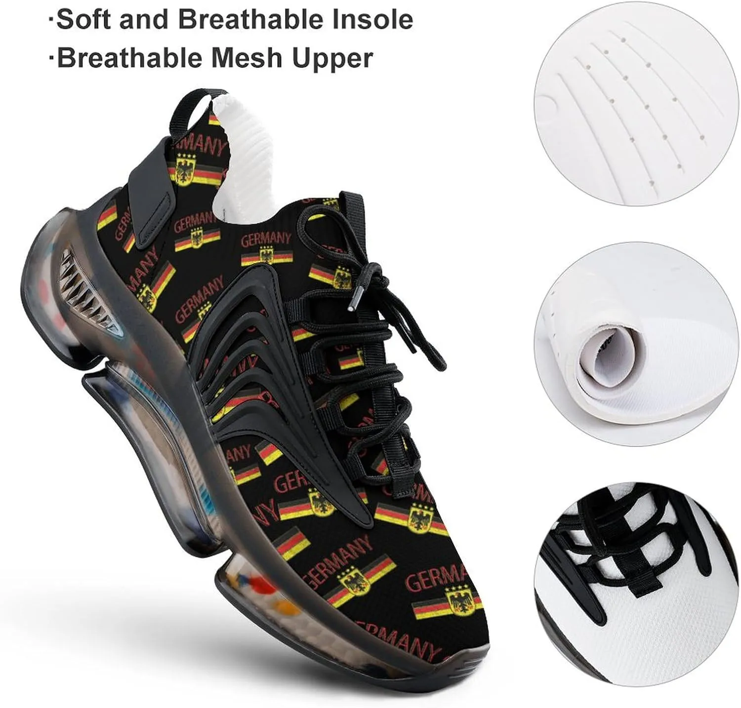 German Eagle Men's Running Shoes Lightweight Walking Shoe Breathable Sneaker