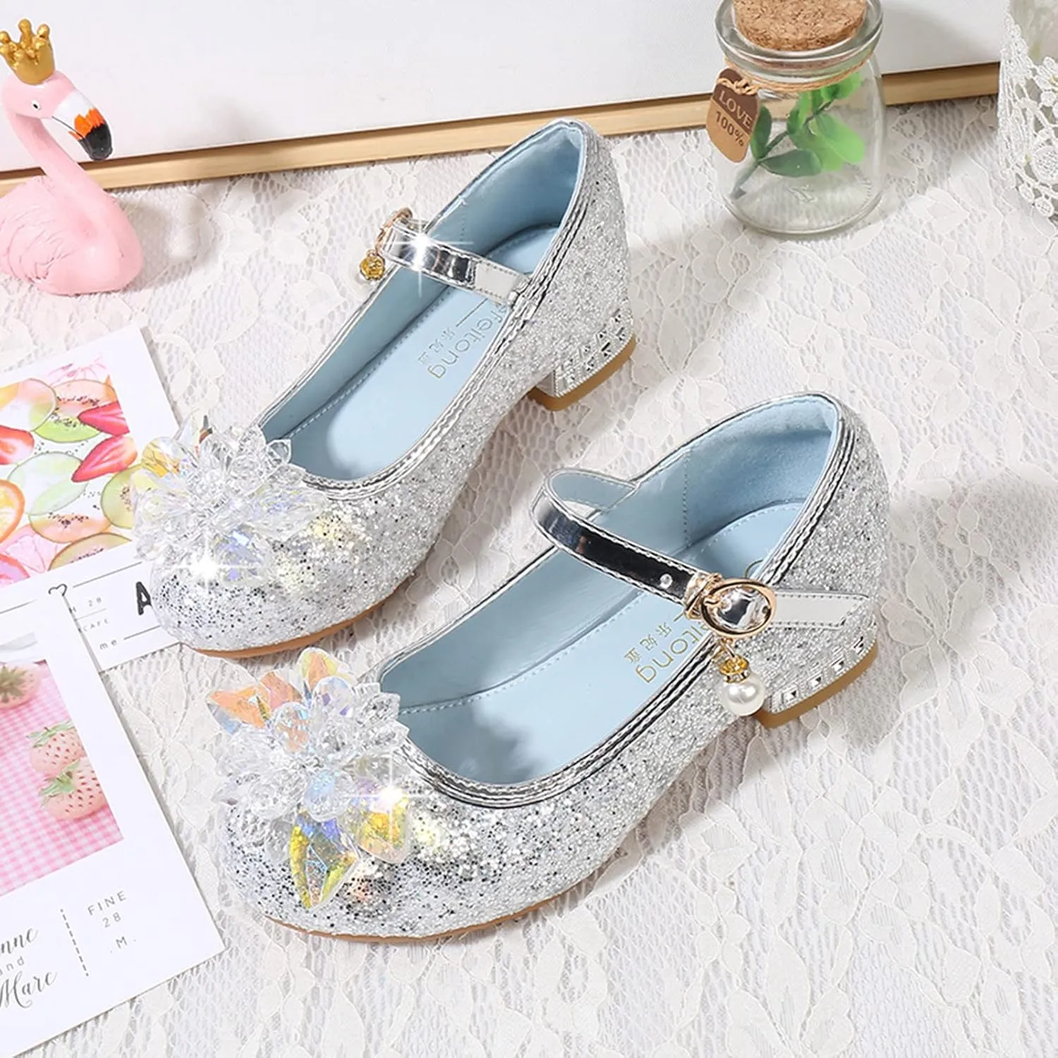Girls Flip Flops Size 10 Toddler Toddler Little Kid Girls Dress Pumps Glitter Sequins Cute House Shoes Girls