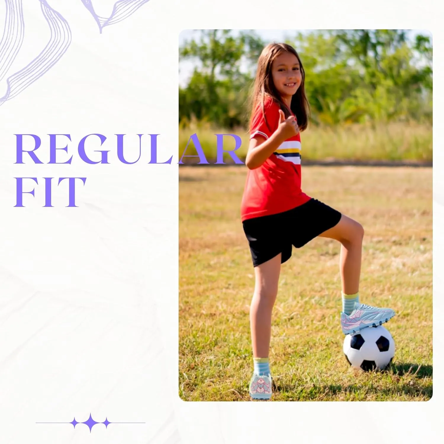 Girls Soccer Cleats for Toddler and Little Kids - FG Lace Up Soccer Shoes - Firm Ground Outsoles for Artificial Turf