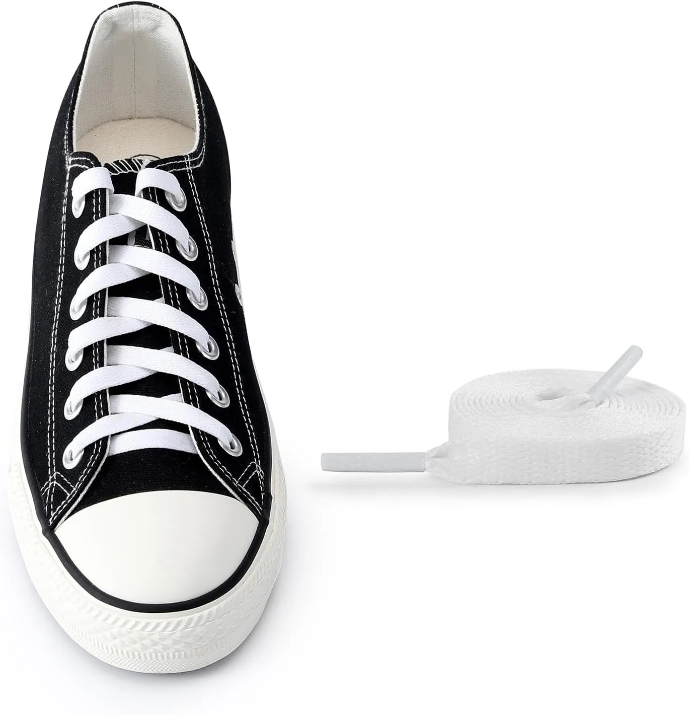 Glow-in-the-Dark Laces, Flat Laces for Sneakers, Canvas Shoes, Skate Shoes - One Size Fits All