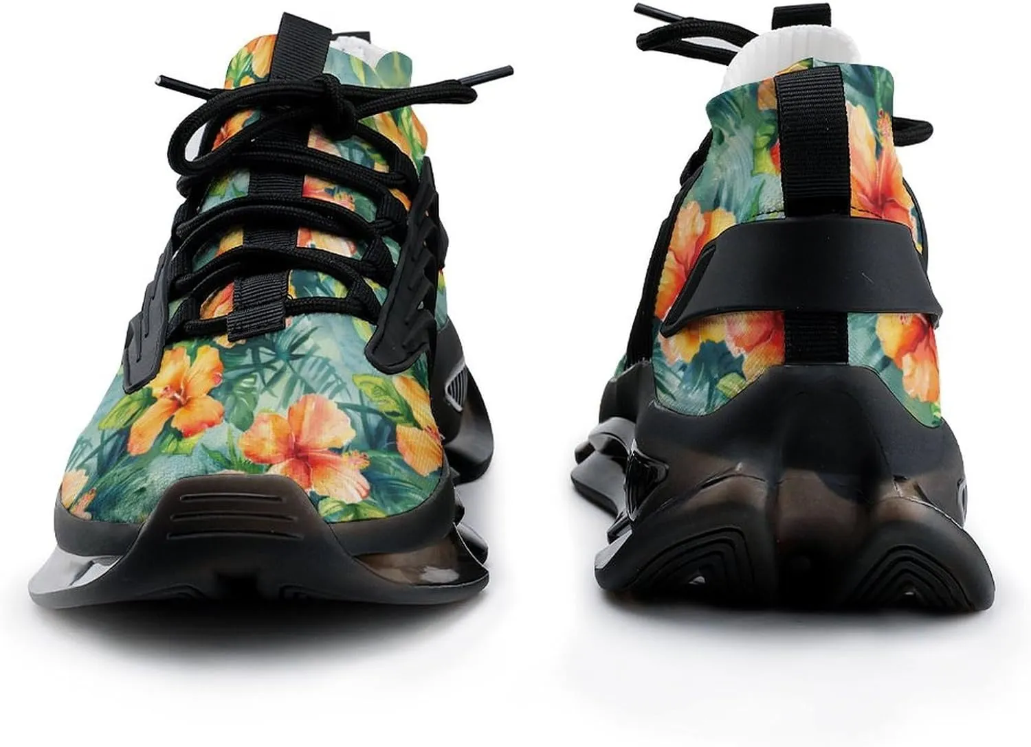 Hawaiian Flowers Watercolor Men's Running Shoes Lightweight Walking Shoe Breathable Sneaker