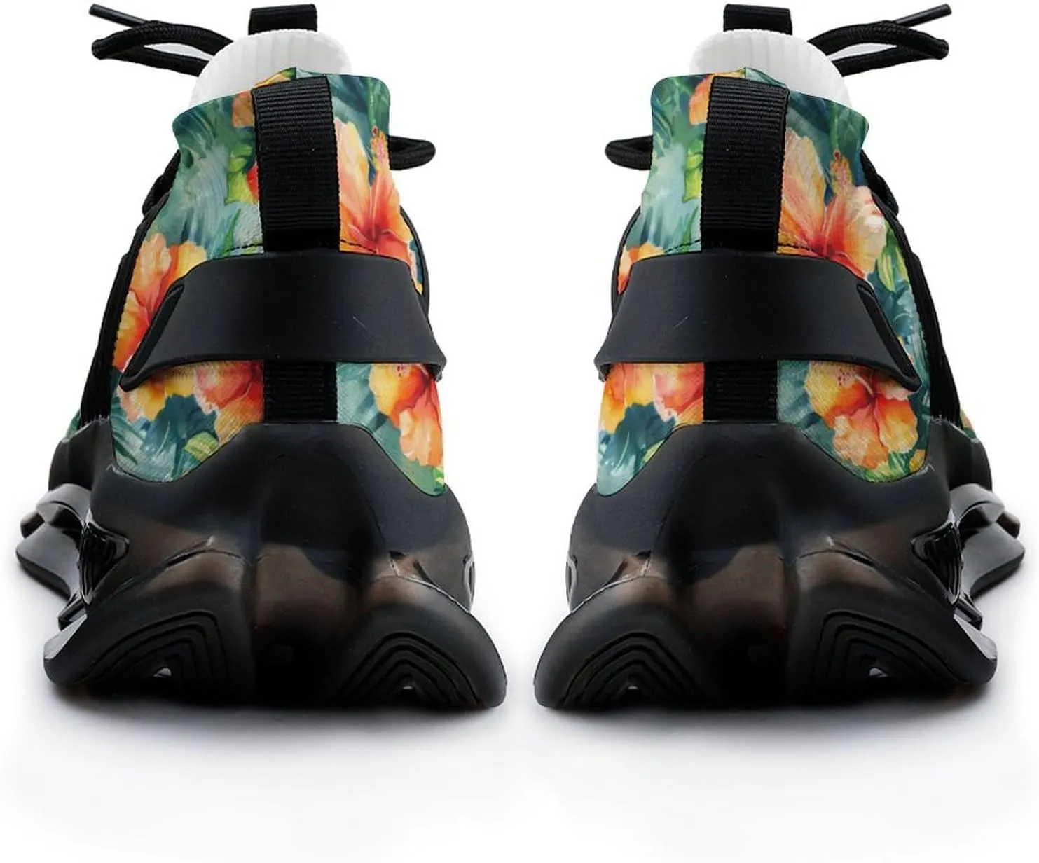 Hawaiian Flowers Watercolor Men's Running Shoes Lightweight Walking Shoe Breathable Sneaker