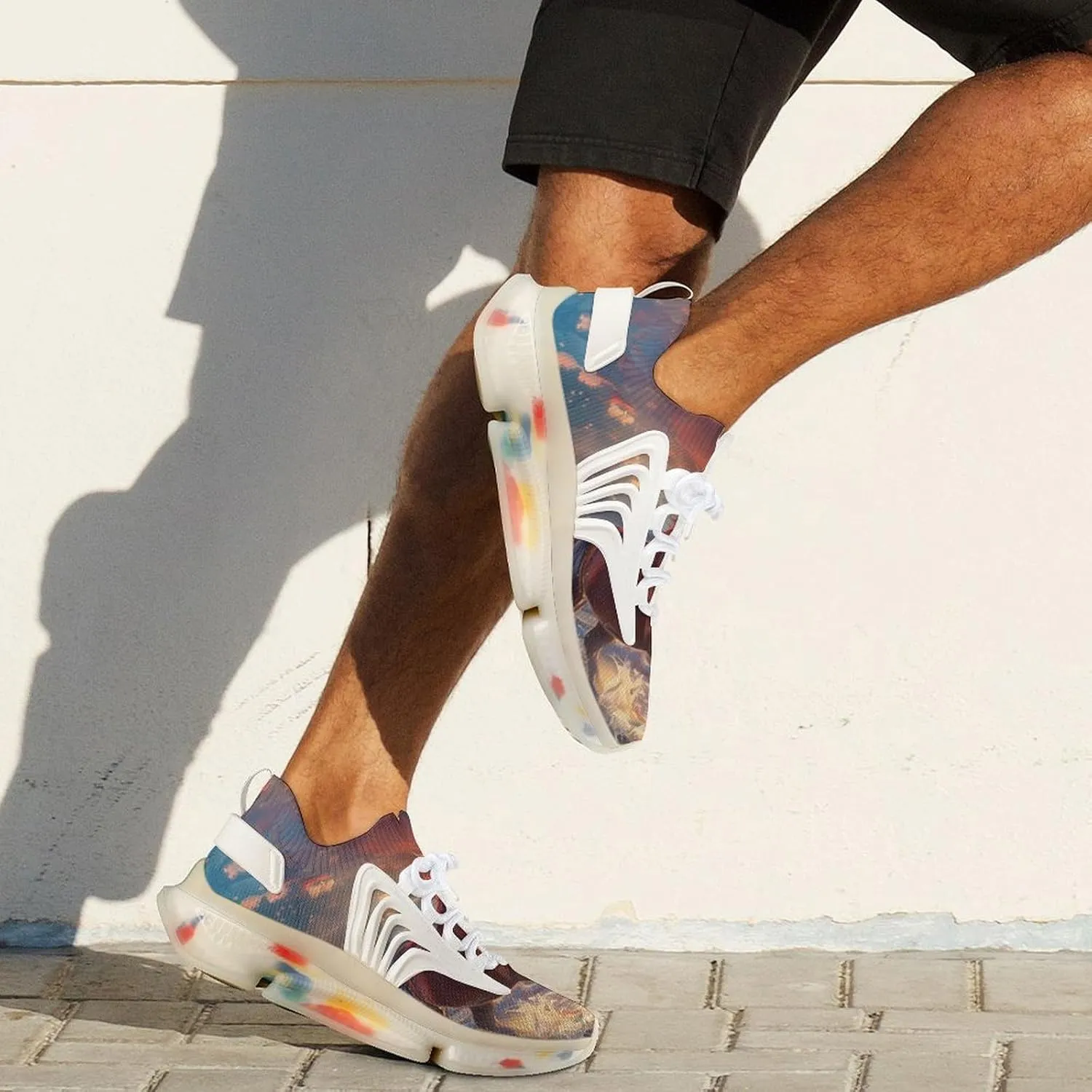 Horse Running On Beach Men's Running Shoes Lightweight Walking Shoe Breathable Sneaker