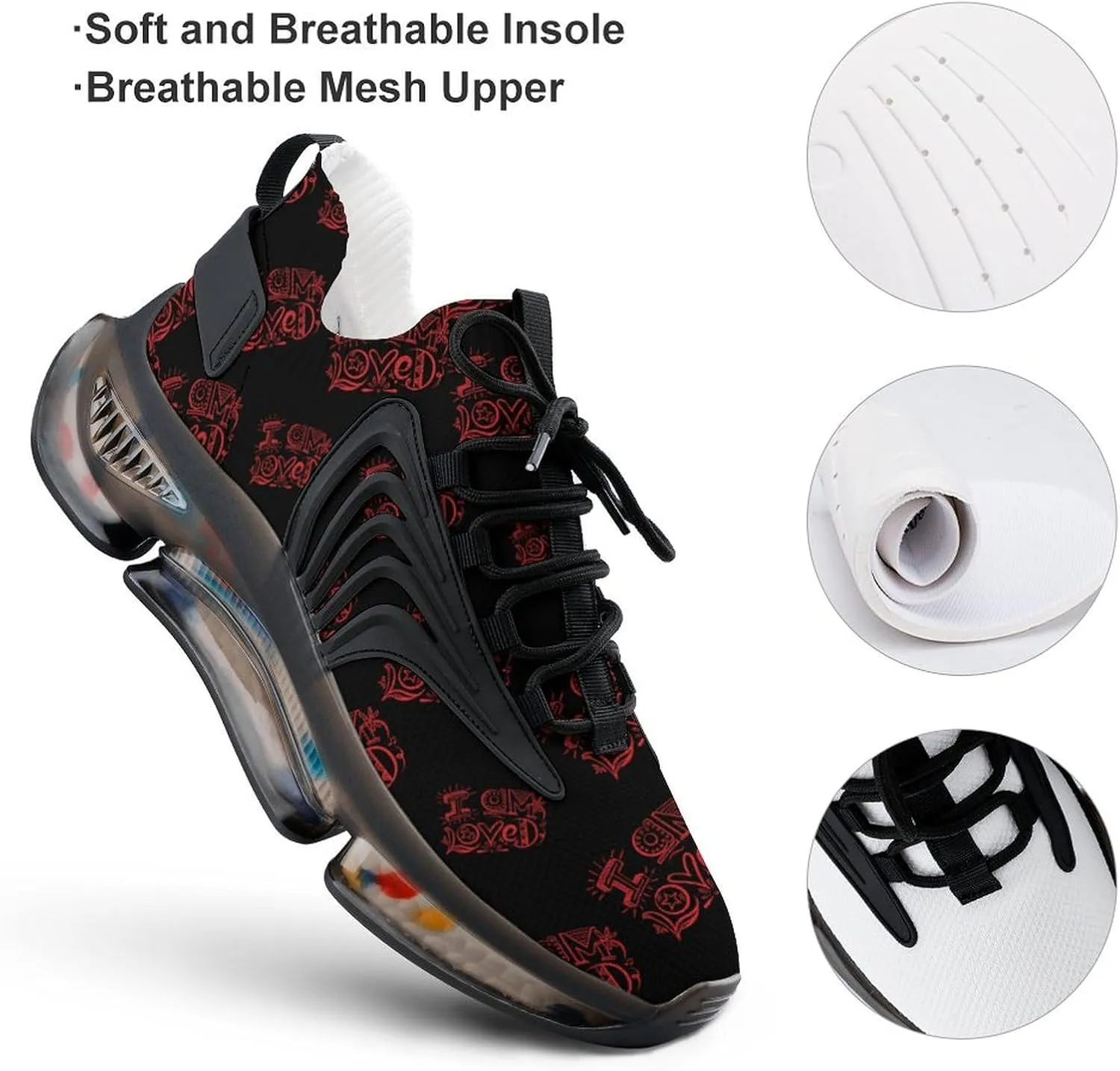 I Am Loved Men's Running Shoes Lightweight Walking Shoe Breathable Sneaker