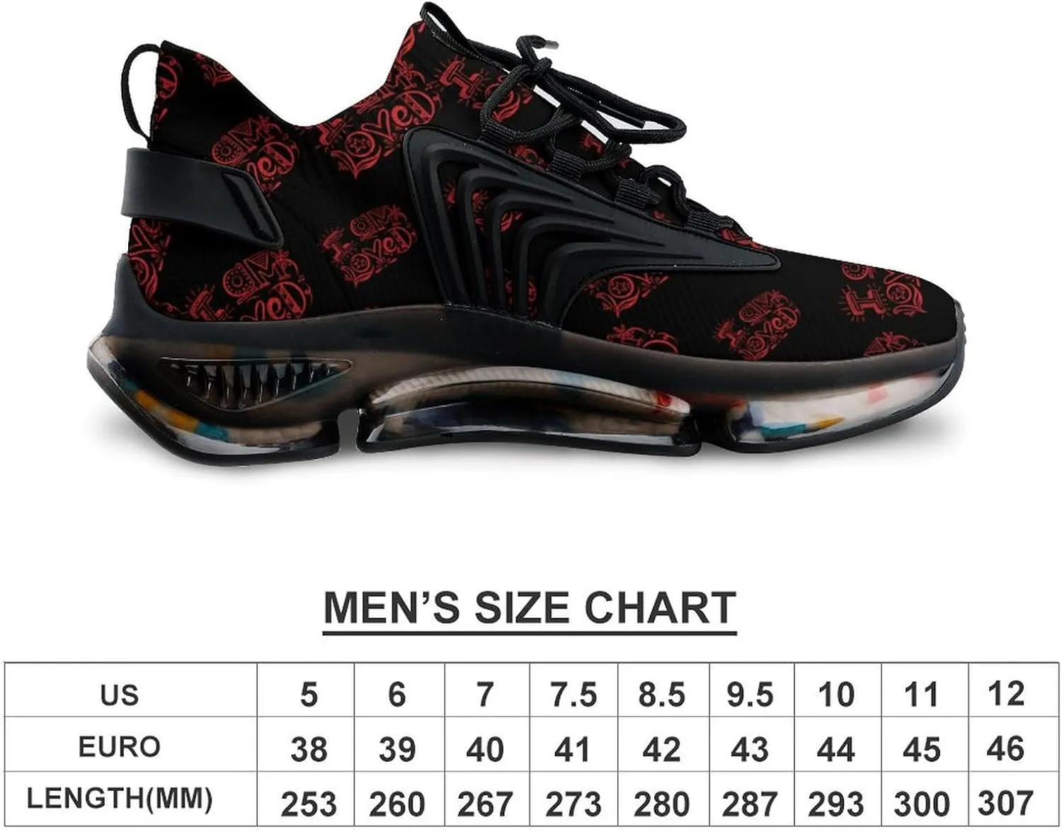 I Am Loved Men's Running Shoes Lightweight Walking Shoe Breathable Sneaker