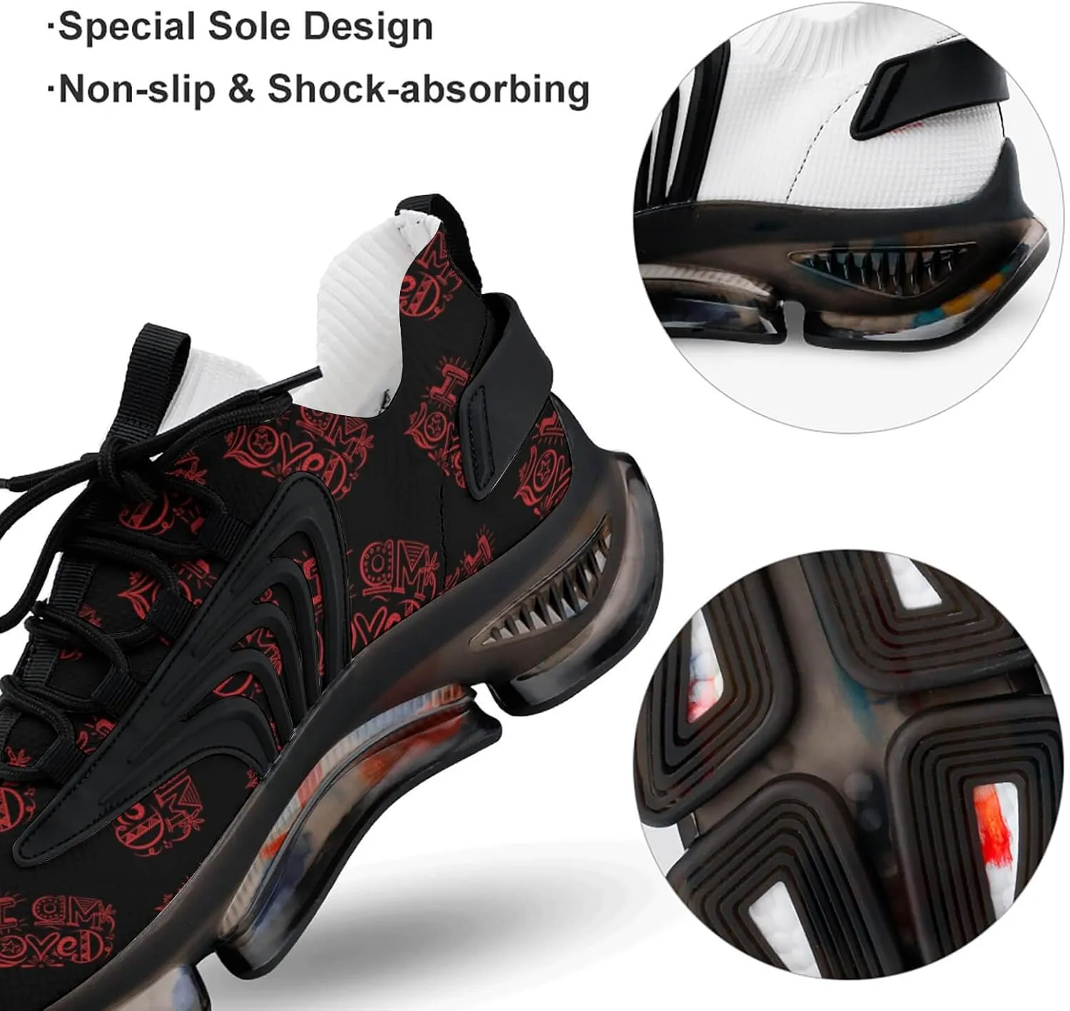 I Am Loved Men's Running Shoes Lightweight Walking Shoe Breathable Sneaker