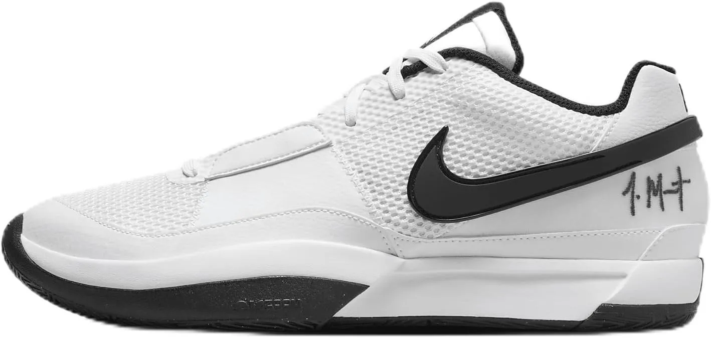 Ja 1 (Team Bank) Basketball Shoes (FV1303-100, White/White/Black) Size 11