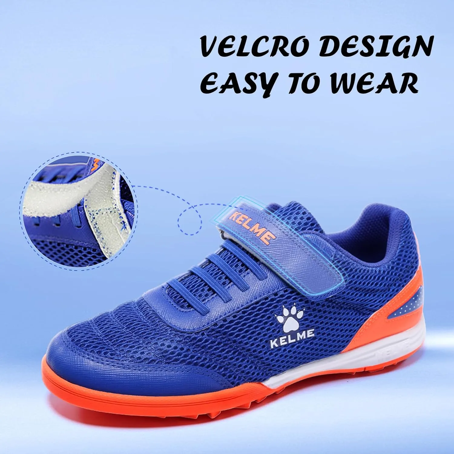 KELME Soccer Shoes for Boys Cleats Kids Indoor Football Trainning Shoes Athletic Girl Wide Turf Outdoor