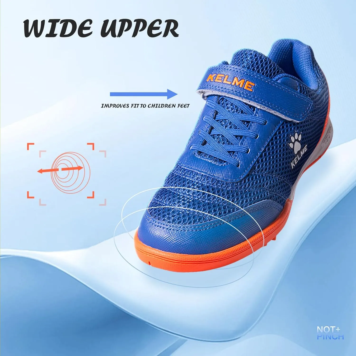 KELME Soccer Shoes for Boys Cleats Kids Indoor Football Trainning Shoes Athletic Girl Wide Turf Outdoor