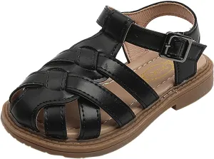 Kids Sandals for Girls Girls Sandals Toddler Little Kid Closed Toe T Strap Flats Kids Comfortable Sandals