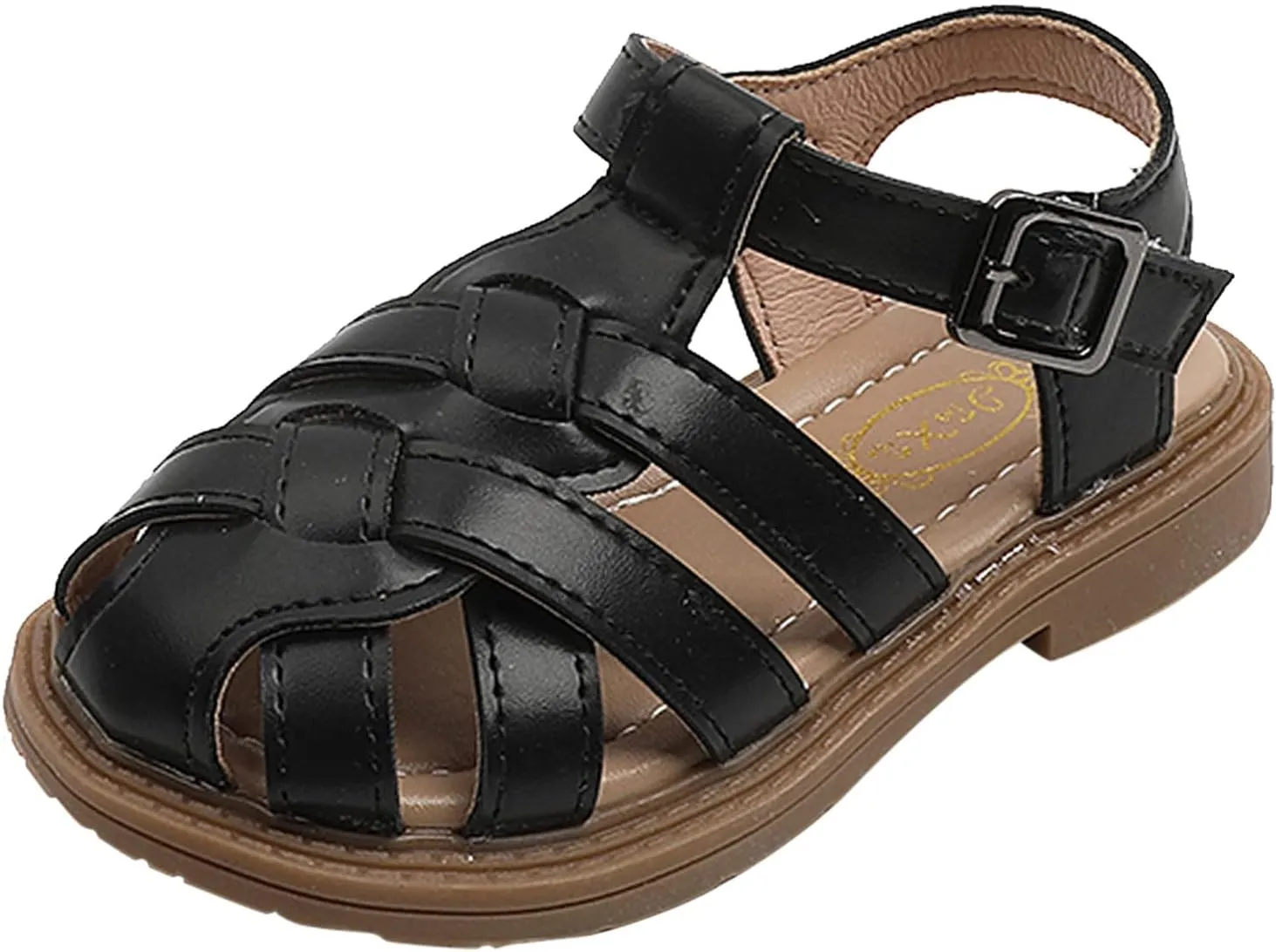 Kids Sandals for Girls Girls Sandals Toddler Little Kid Closed Toe T Strap Flats Kids Comfortable Sandals