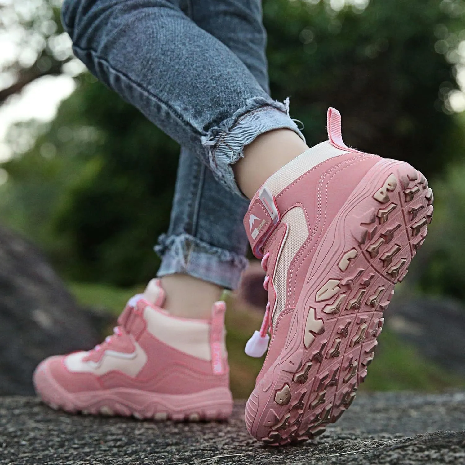 Kids Shoes Boys Girls High Top Sneaker Lace-Up Walking Causal Tennis Shoes Hiking Outdoor Ankle Booties Little/Big Kid