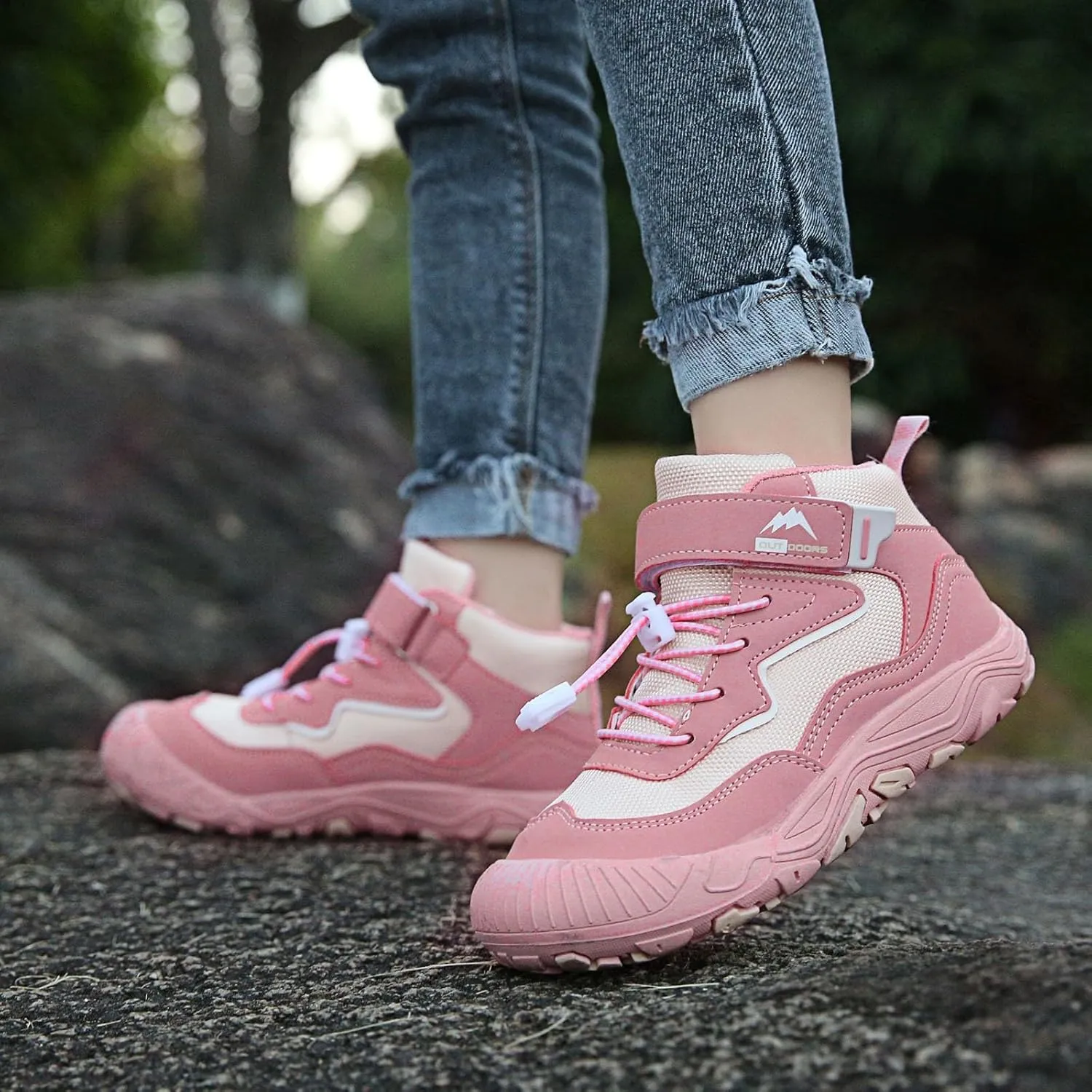 Kids Shoes Boys Girls High Top Sneaker Lace-Up Walking Causal Tennis Shoes Hiking Outdoor Ankle Booties Little/Big Kid
