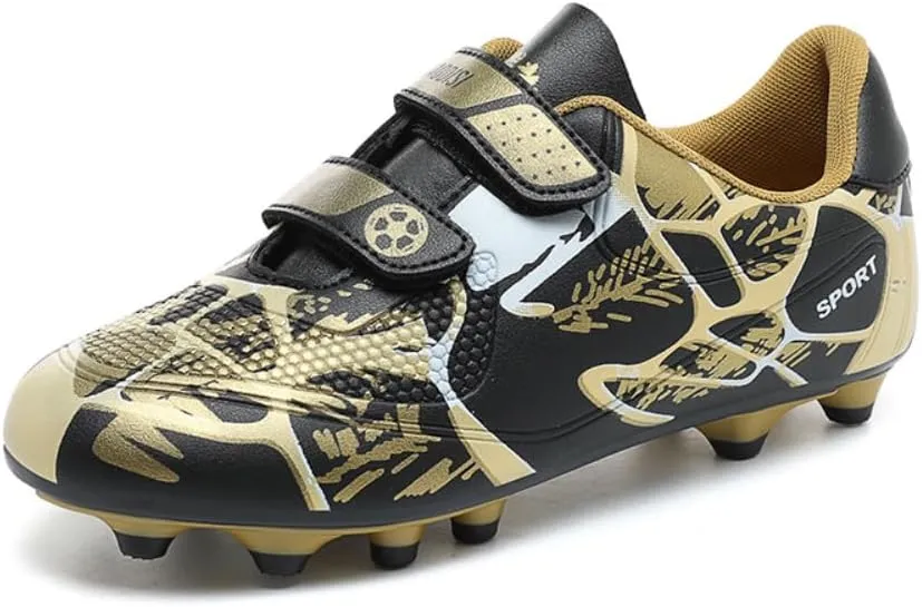 Kids' Soccer Cleats - Boys & Girls Indoor/Outdoor Spikes & Flat Bottom Artificial Turf Football Training Sneakers