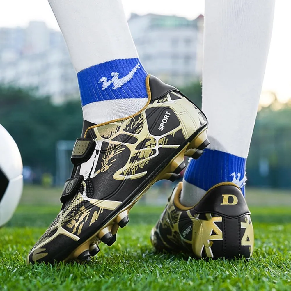 Kids' Soccer Cleats - Boys & Girls Indoor/Outdoor Spikes & Flat Bottom Artificial Turf Football Training Sneakers