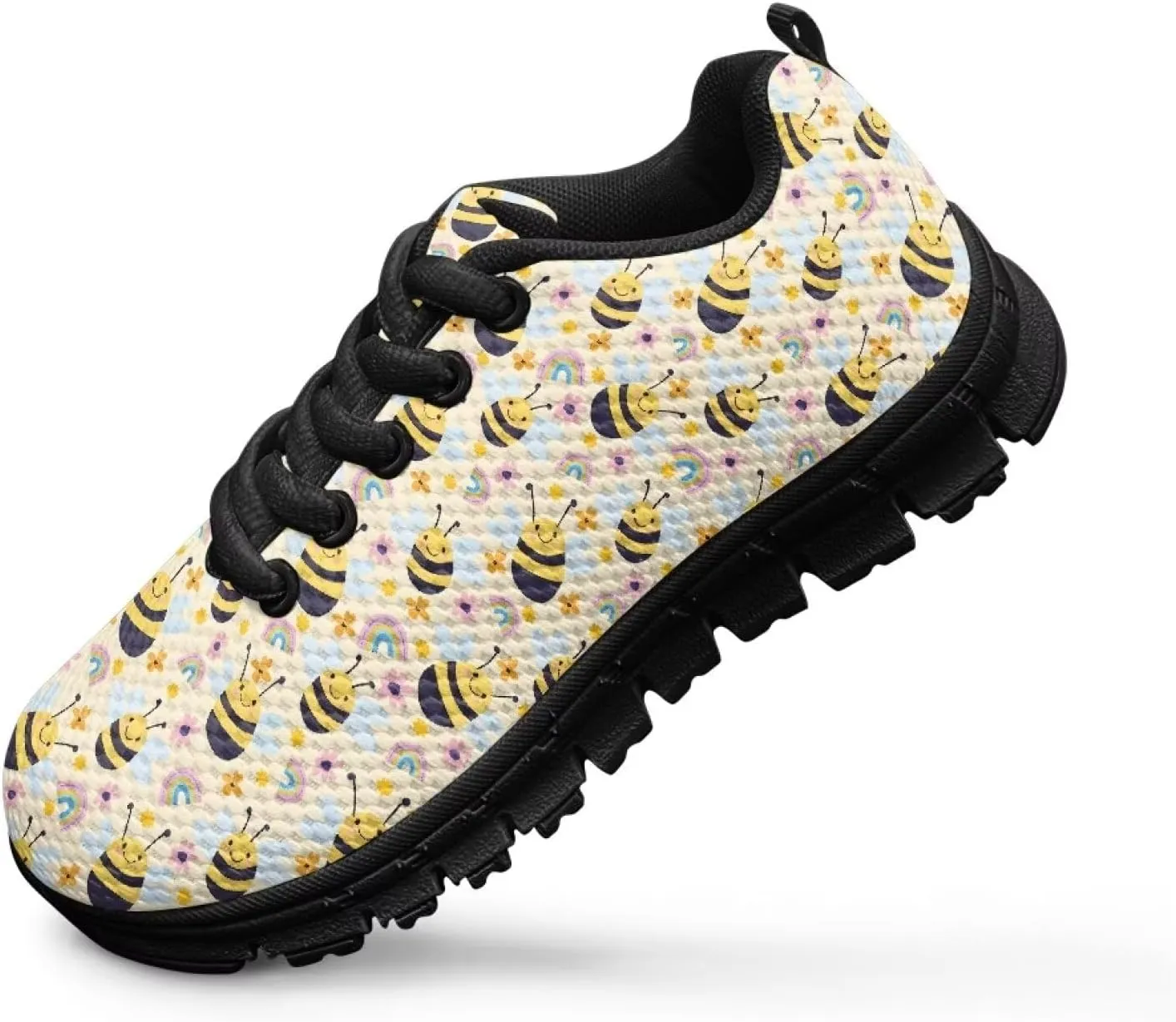 Kids Sports Tennis Shoes Breathable Athletic Running Sneakers Non Slip Lightweight Girls Casual Travel Walking Shoes