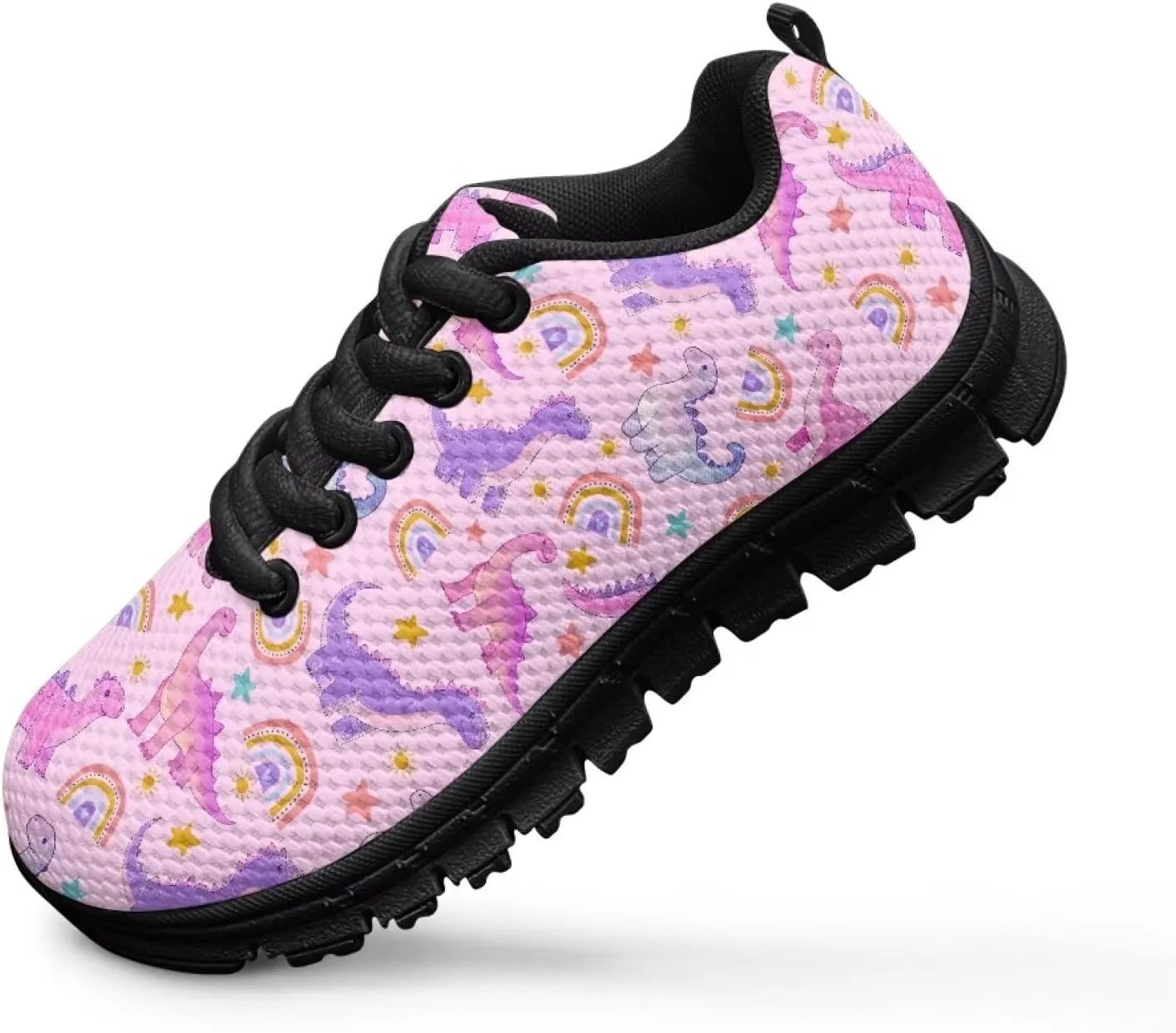 Kids Sports Tennis Shoes Breathable Athletic Running Sneakers Non Slip Lightweight Girls Casual Travel Walking Shoes