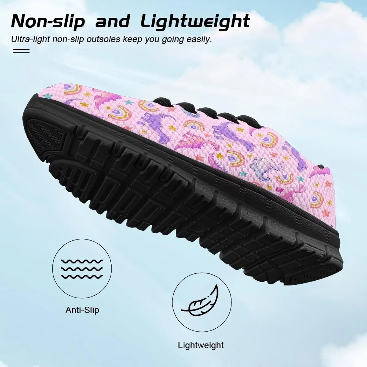 Kids Sports Tennis Shoes Breathable Athletic Running Sneakers Non Slip Lightweight Girls Casual Travel Walking Shoes