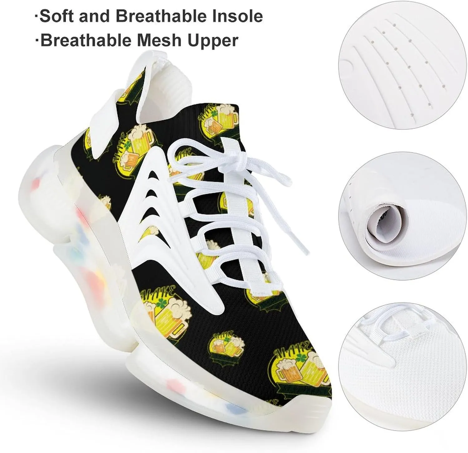 Make St. Patrick's Day Great Again Men's Running Shoes Lightweight Walking Shoe Breathable Sneaker