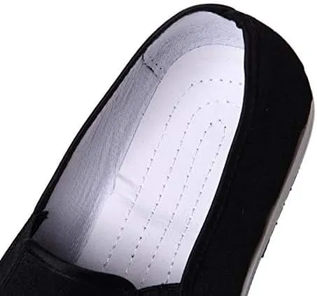 Martial Art Kung Fu Tai Chi Cotton Sole Canvas Chinese Traditional Shoes (Black, Adult, Men, 9.5, Numeric, US Footwear Size System, Medium)