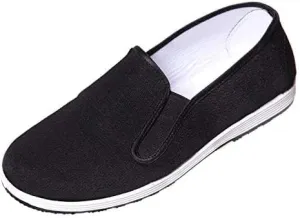 Martial Art Kung Fu Tai Chi Cotton Sole Canvas Chinese Traditional Shoes (Black, Adult, Men, 9.5, Numeric, US Footwear Size System, Medium)