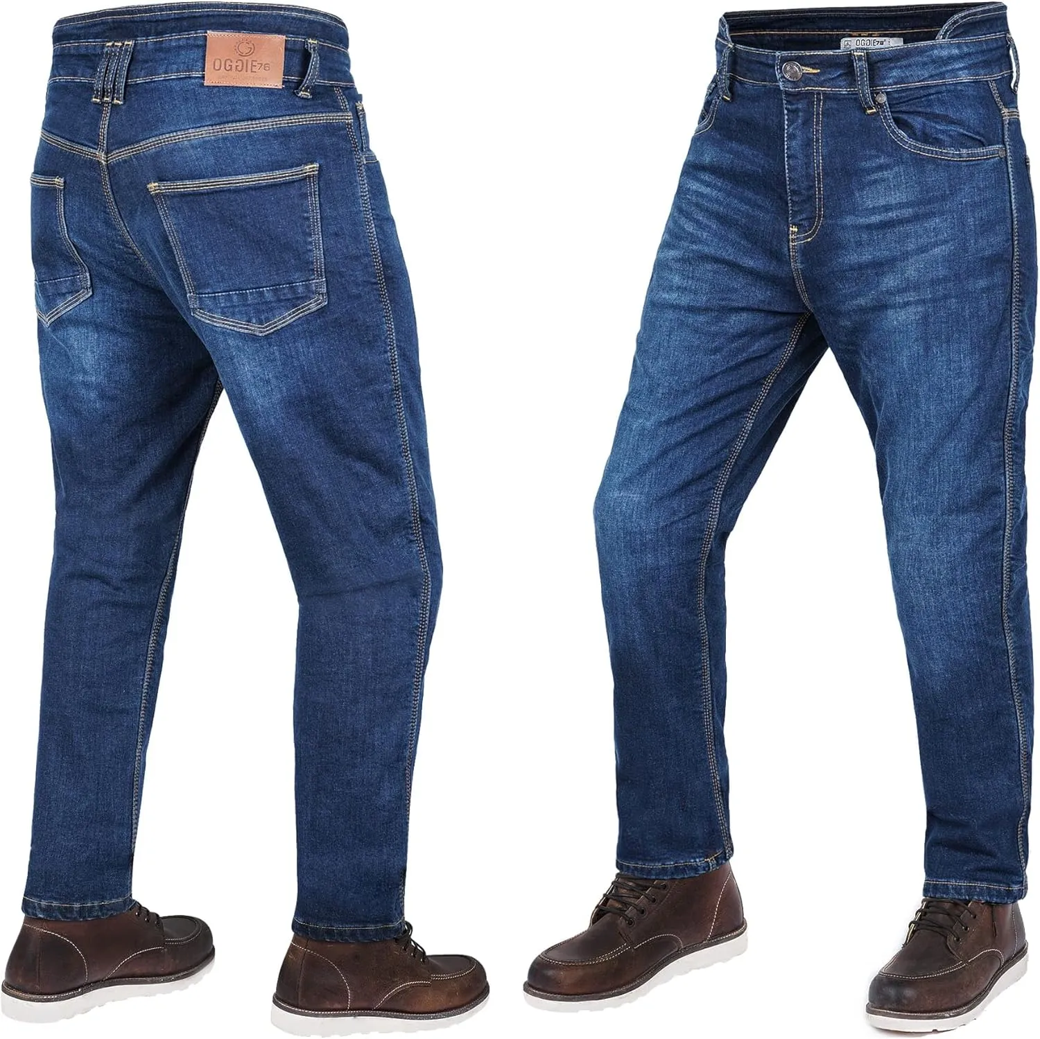 Men Motorcycle Jeans Motorbike Protective Pants Reinforced Denim Trousers Kevlar Protective CE Approved Removable Armored
