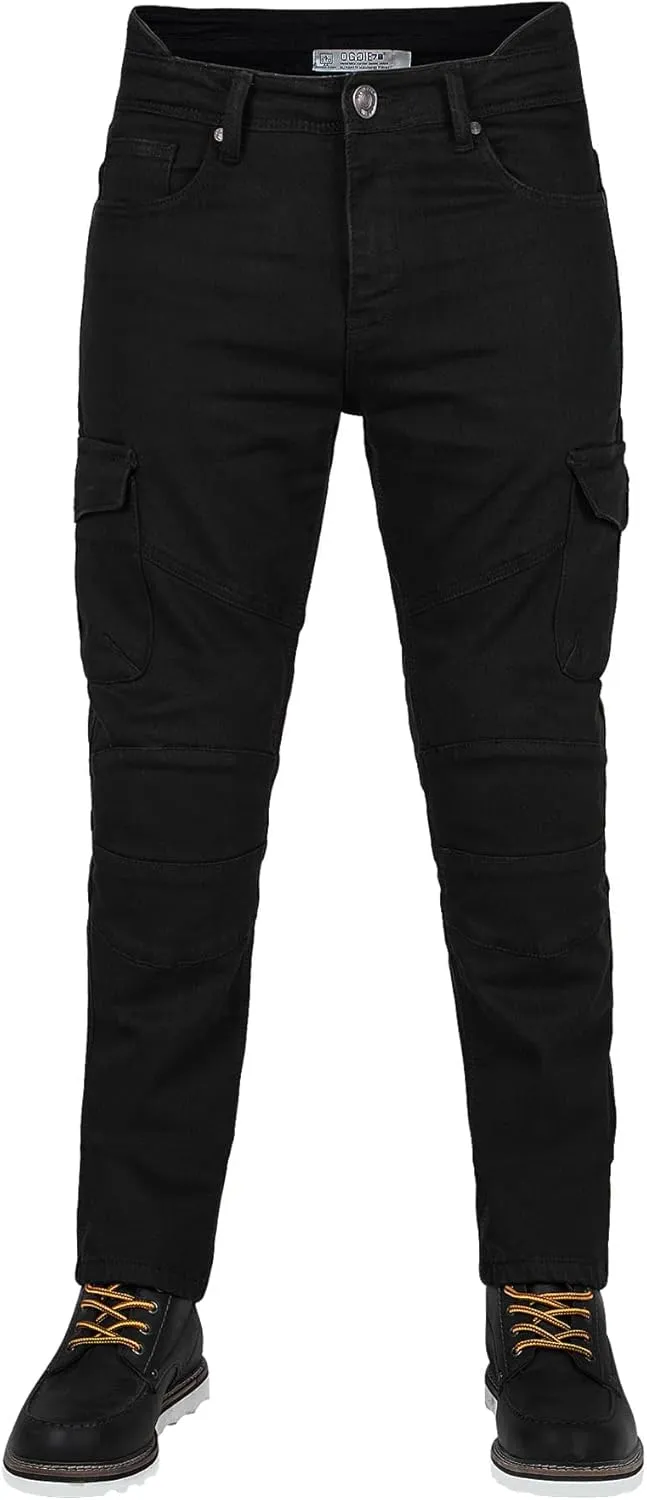 Men Motorcycle Jeans Motorbike Protective Pants Reinforced Denim Trousers Kevlar Protective CE Approved Removable Armored