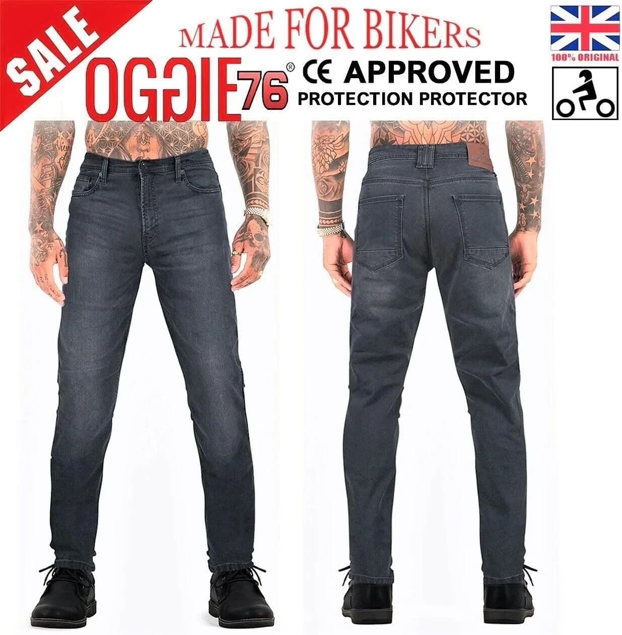 Men Motorcycle Jeans Motorbike Protective Pants Reinforced Denim Trousers Kevlar Protective CE Approved Removable Armored