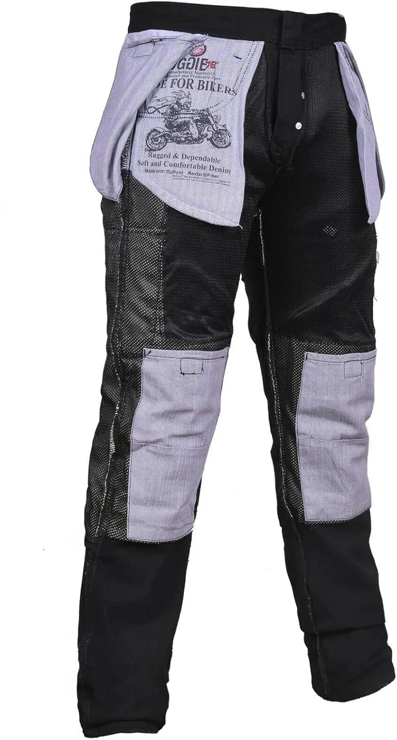 Men Motorcycle Jeans Motorbike Protective Pants Reinforced Denim Trousers Kevlar Protective CE Approved Removable Armored