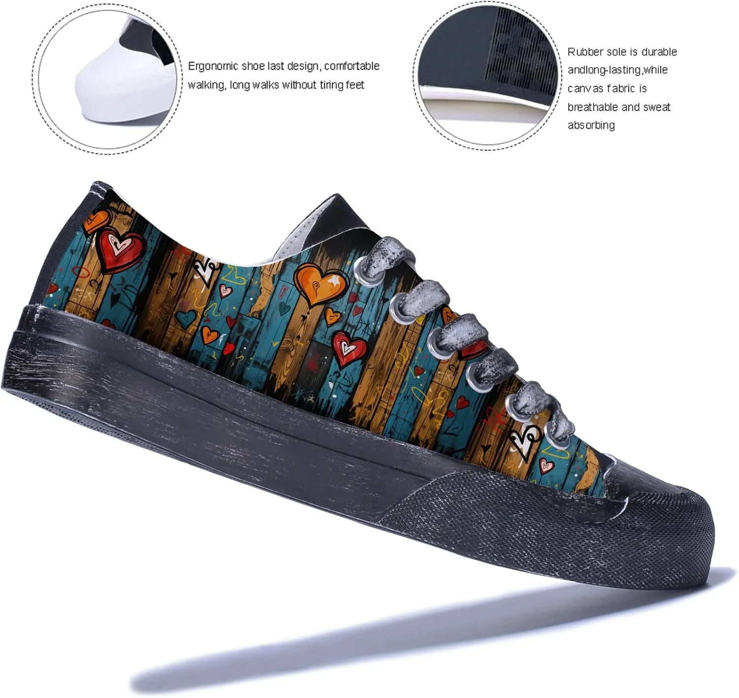 Men Skull Printed Shoes Custom Personalized Design Cool Print Low Top Fashion Sneakers for Teen Boys Girls Student Women Canvas Shoes Cosplay Classic Casual Shoes