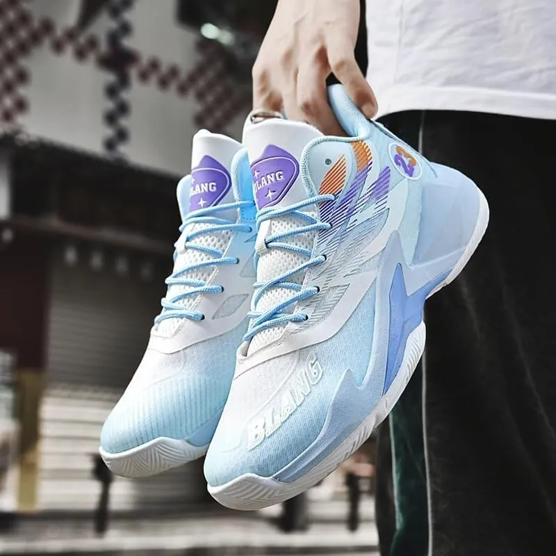 Men's Basketball Shoes High Top Anti Slip Breathable Fashionable Sports Shoes Lace Up Sports Training Boots