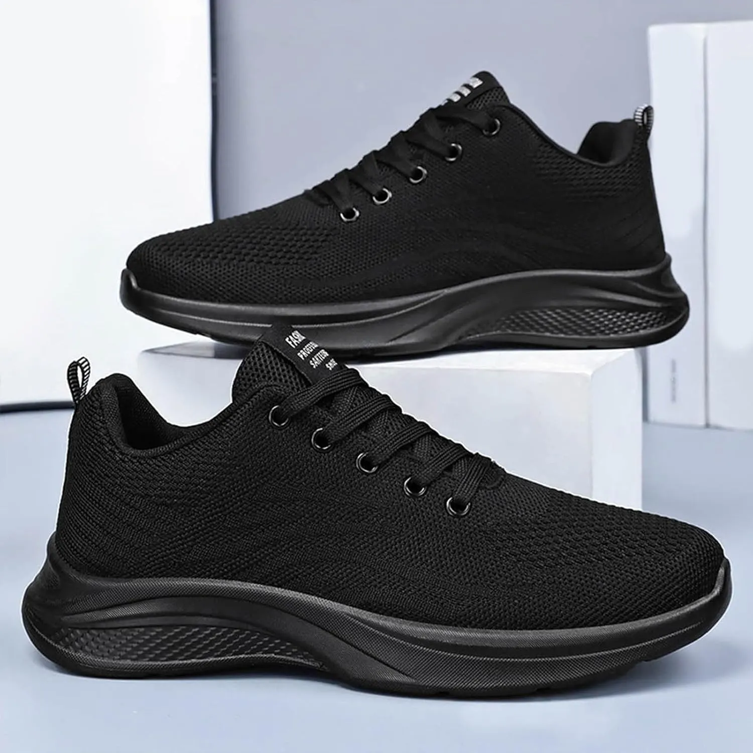 Men's City Streetwear Lace-Up Shoes Breathable Mesh Lightweight Fashionable Design with Elastic Lacing for All-Day Comfort in Walking & Casual Outings for Men