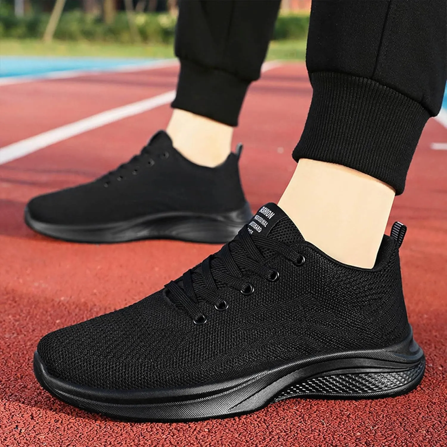 Men's City Streetwear Lace-Up Shoes Breathable Mesh Lightweight Fashionable Design with Elastic Lacing for All-Day Comfort in Walking & Casual Outings for Men