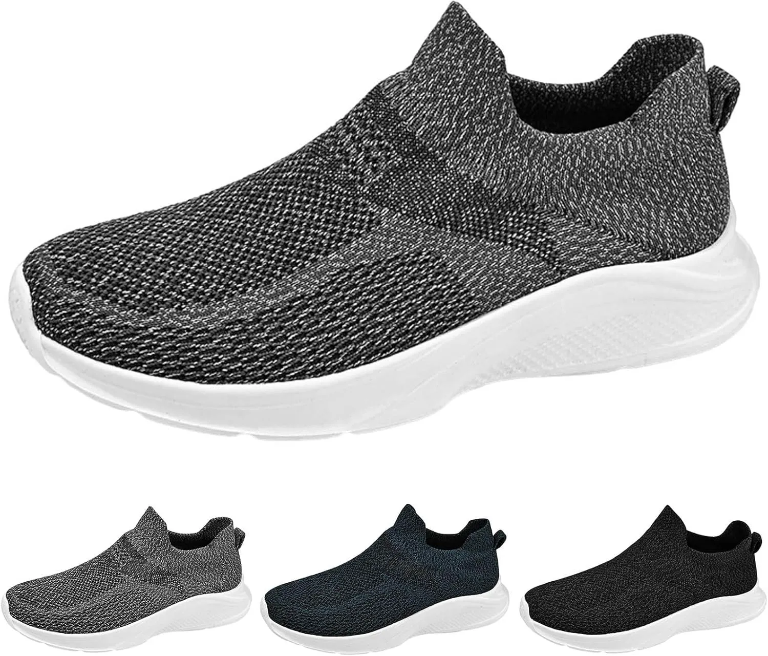 Men's City Streetwear Slip on Walking Shoes Breathable Mesh Lightweight Fashionable Design with Arch Support for All-Day Comfort Thick Sole in Walking & Casual Outings for Men