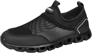 Men's Comfortable Canvas Shoes Comfortable Breathable Lightweight Tennis Shoe Hook and Loop Orthopedic Sneakers