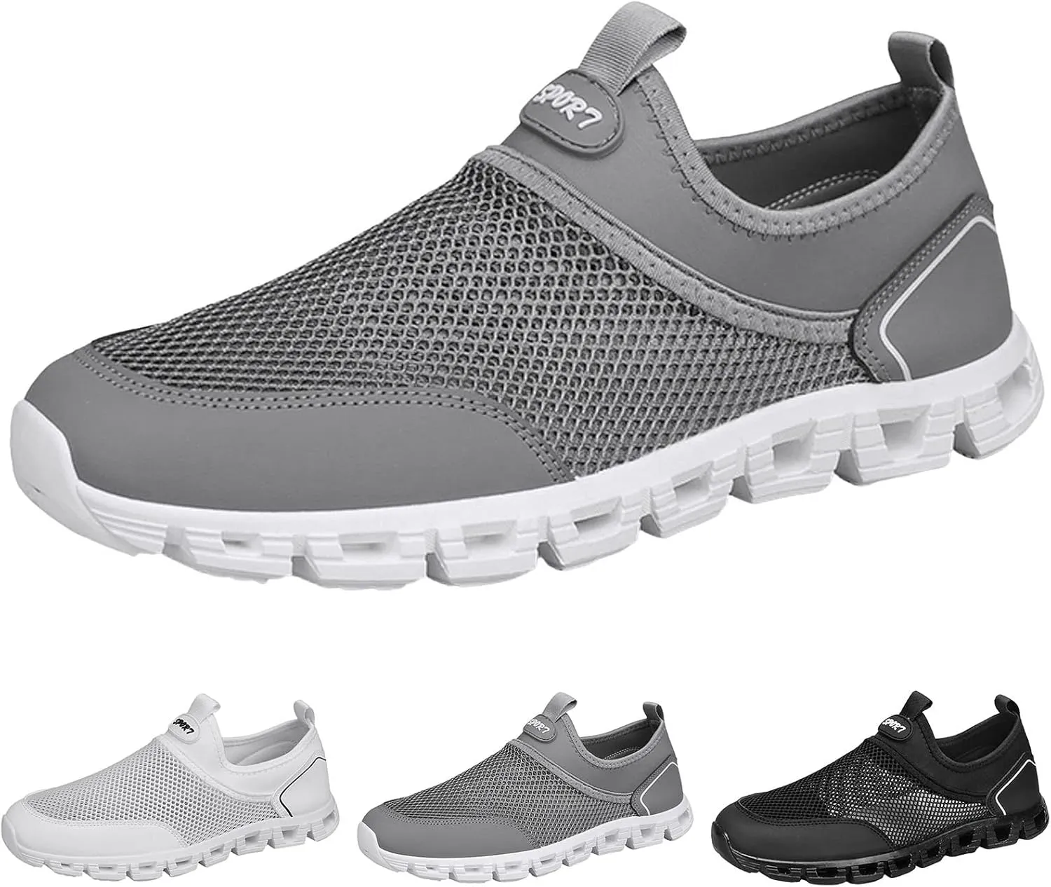Men's Comfortable Canvas Shoes Comfortable Breathable Lightweight Tennis Shoe Hook and Loop Orthopedic Sneakers