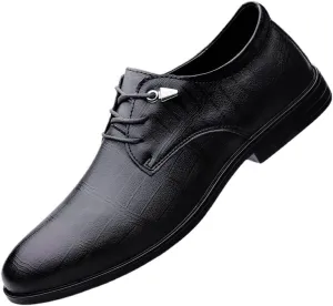 Mens Dress Shoes Breathable Genuine Low Leather Fashion Oxford Shoes All-Day Comfort