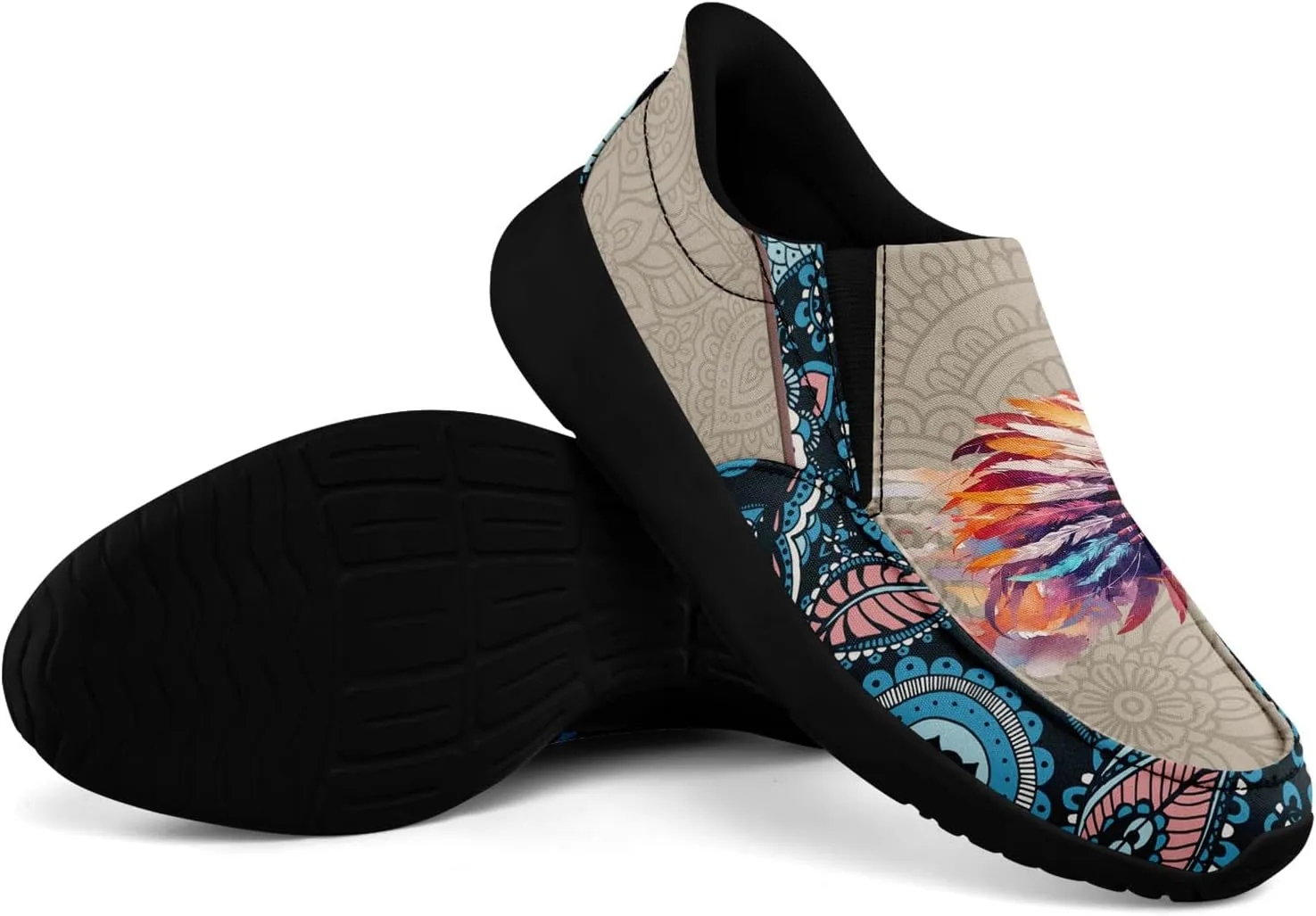 Men's Fashion Skull Canvas Shoes Women's Gothic Flower Slip-on Casual Sneaker Lightweight Breathable Summer Footwear