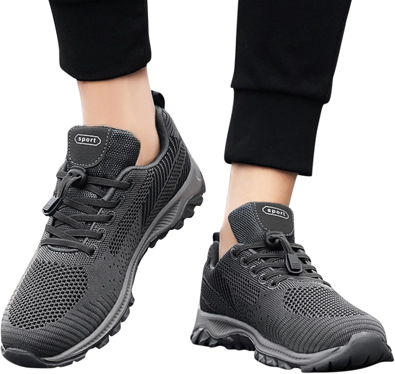 Men's Lace Up Memory Foam Sneakers Comfortable Breathable Lightweight Tennis Shoe Athletic Gym Tennis Sneakers