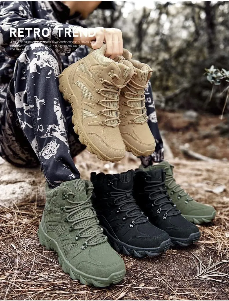 Men's LD Lightweight Hiking Boots Hunting Boots Work Boots Military Tactical Boots Combat Boots