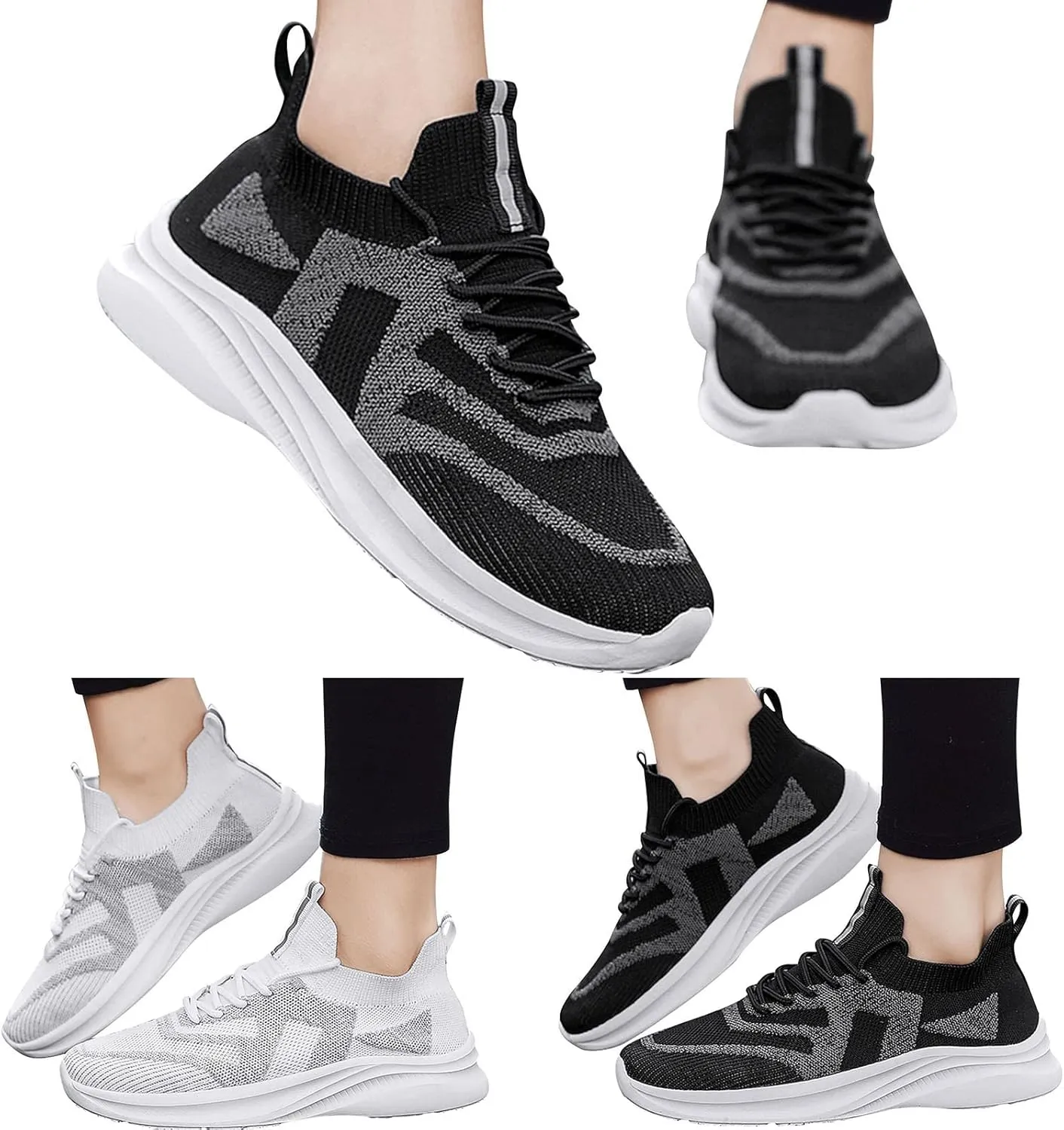 Mens Lightweight Basket Shoes with Cushion Breathable Mesh Knit Arch Support Shoes for Men Mid Top Lace Up Soft Sole Walking Shoe Fashionalbe Gym Fitness Sneakers All Day Comfort